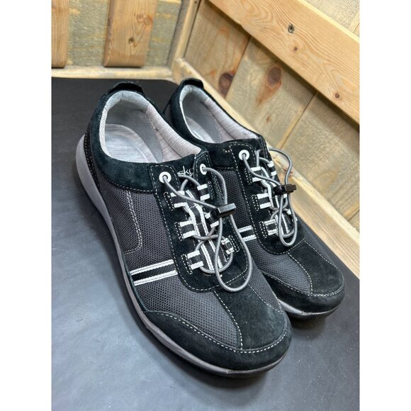 Dansko Womens Black Athletic Walking Shoes Size 9 EU39 Mesh & Suede Upper Comfor - Picture 2 of 10